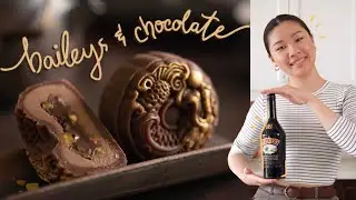 Chocolate & Baileys Snow Skin Mooncakes | 巧克力百利甜酒冰皮月饼