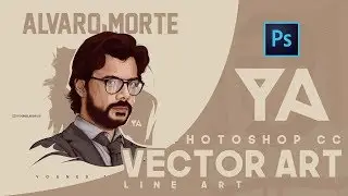 Photoshop cc tutorial | Vector art - la casa de papel