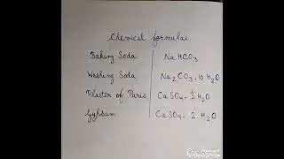 Chemical formulae of Baking soda, washing soda|