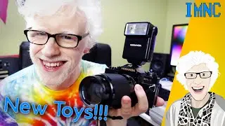 Opening a box of new toys from my buddy Alex!