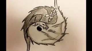 Dragon Yin and Yang Drawing Tattoo (High speed)