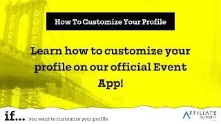 ASE21 - How to activate your account and customize your profile on our official Event App!