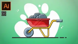 Adobe Illustrator CC Tutorial - How to make construction site equipment Wheel Barrow Design