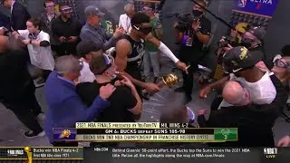 Milwaukee Bucks Locker Room Celebrations 2021 NBA CHAMPIONS