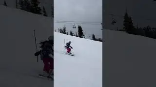 Kiddo is rippin! #ski #bigwhite #family