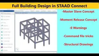 Full Building Design in STAAD Connect Edition|| Seismic Zone 5|| IS Code