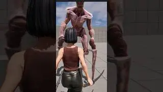 добавляем маленький мозг врагу #art #3d #cg #animation #ue5 #gamedev