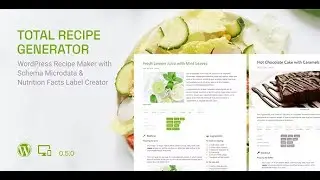 Total Recipe Generator - WordPress Recipe Maker with Schema and Nutrition Facts  By SaurabhSharma