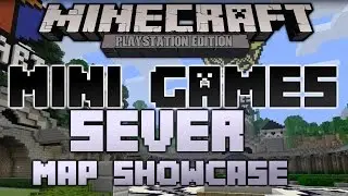 Minecraft PS3/PS4/PSvita [Map Showcase] GIANT Mini-Game Server! With Download!
