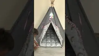 установка вигвама детского шестигранного