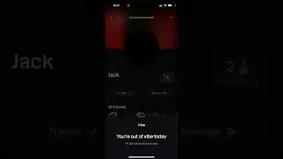 “You are out of Vibe today” in Lapse app