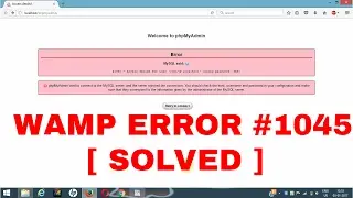 How to fix wamp error 