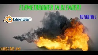 Blender 2.82 Flamethrower tutorial: Ft. KHAOS add-on/fire shader!