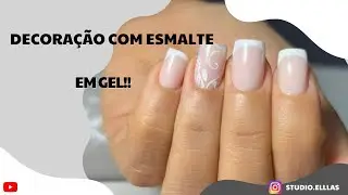 PASSO A PASSO DE UMA DECORAÇÃO COM ESMALTE EM GEL BRANCO 🫧