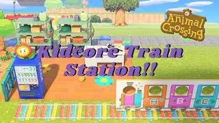 kidcore train station speed build!! ACNH inspiration 🍎