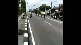 Pileup Accidents in International Cycling Championship Tour de Indonesia 2018