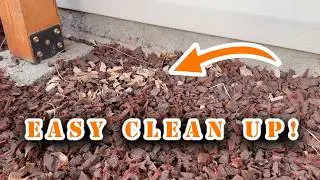 Cleaning Leaves and Other Junk out of Rubber Mulch!