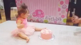 Baby Savana First Birthday Cake Smash 1