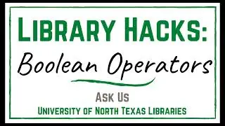 Library Hacks  Boolean Operators