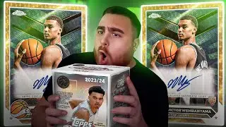 LosPollosTV HUGE 2023-24 Topps Chrome Basketball - Hobby Box Opening! Searching For Wemby Auto!