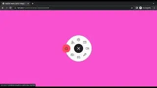 Radial Menu with Magic Indicator with HTML, CSS, Javascript - App Stack
