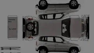 Нива шевроле из бумаги выкройка