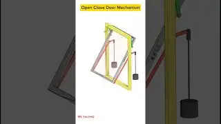 Open Close Door Mechanism #design #machine #solidwork