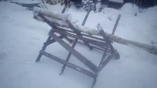 Козлы для распилки дров за час из поддонов.