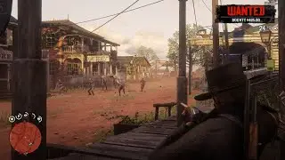 RDR 2 Rhodes Lawmen Shootout + Police Chase Wanted Level Escape (Max Bounty $1,500)