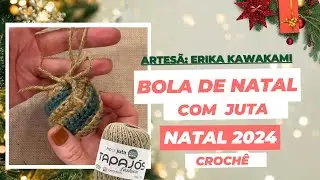 como fazer bolinha de natal com juta