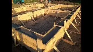 We pour the foundation for a house made of SIP panels. I show how to install vents, the entire in...