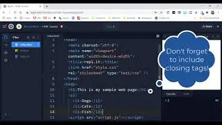 Repl.it: Basic HTML & CSS Web Page