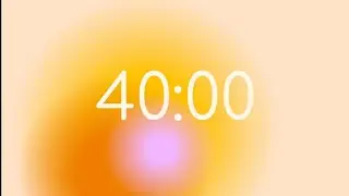 Orange Aura Pomodoro Technique 40 Minute Timer with 10 Minute Breaks | Study and Focus timer