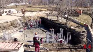 9. Строительство станции метро Марьина Роща БКЛ (Шереметьевская). Сборка арматурного каркаса.