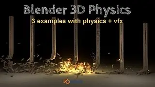 Blender 3D physics destruction with VFX