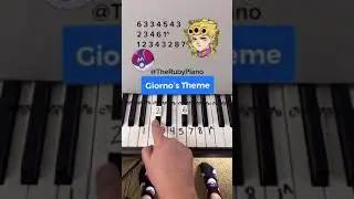 Giorno’s Theme Piano Easy Tutorial With Number Notes 