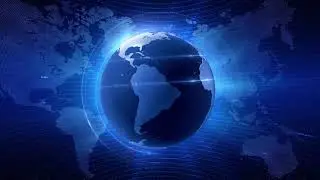 no copyright,4k News background rotating globe loop (black mart)
