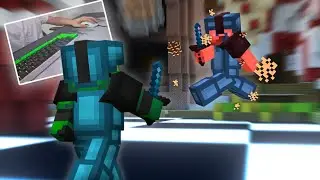 ASMR Keyboard + Mouse Sounds | Cubecraft Battle Arena 1v1