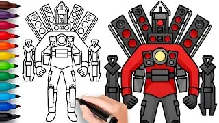 COMO DIBUJAR a UPGRADED TITAN SPEAKERMAN | Skibidi Toilet - paso a paso, fácil y rápido dibujo