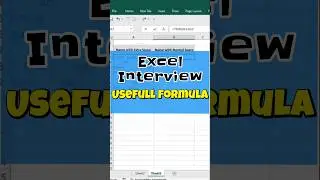 Excel Interview Crack Tutorial 😱 #shorts