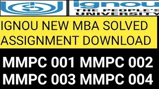 ignou new mba assignment 2021.ignou new mba solved assignment download pdf