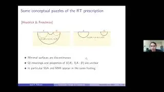 GQFI-UGent-WST Seminar: Juan Pedraza "Lorentzian Threads and Holographic Complexity"