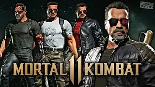 Mortal Kombat 11 - ALL Terminator Skins, Intros & Victory Poses!!