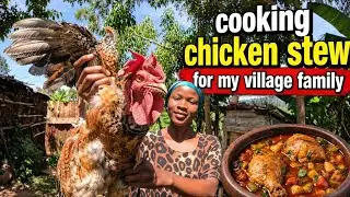 #cooking Chicken stew for my family in the #village🌿i