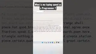 What is my typing speed as a Hacker ? programmer speed on qwerty 