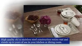 Mikasa 5081086 Regent Bead 65-Piece 18/10 Stainless Steel Flatware Set
