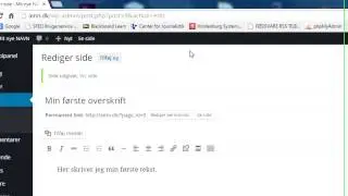 WORDPRESS 05 - Opret en ny side eller et nyt indlæg
