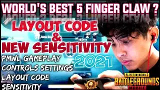 World'sBest Five Finger Claw Controls Layout Code & Gyro sensitivity settings for pubg #PUBGMOBILE
