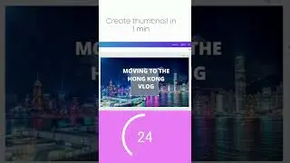 Create youtube thumbnail in 1 min in Canva #canva #thumbnail #speedart #shortvideo