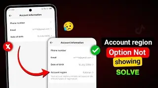How to fix tiktok account region/ country not found | Tiktok account region not showing
